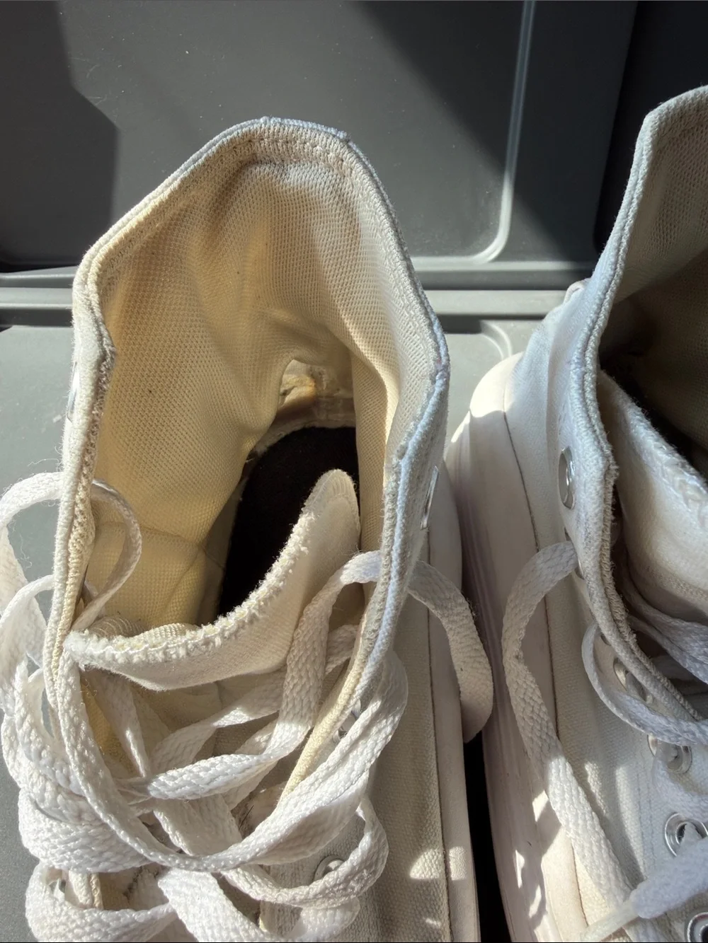 Converse White High-Top Platform Sneakers